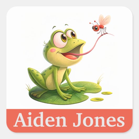 Gepersonaliseerde kinder stickers kleurrijk (Voorkant)