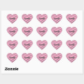 Gepersonaliseerde Kinder Zebra hart Stickers (Vel)