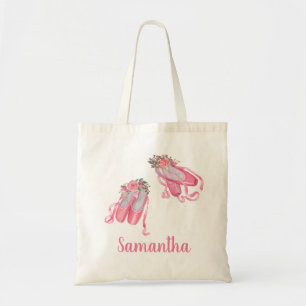 Gepersonaliseerde kinderballetschoenen Ballerina R Tote Bag