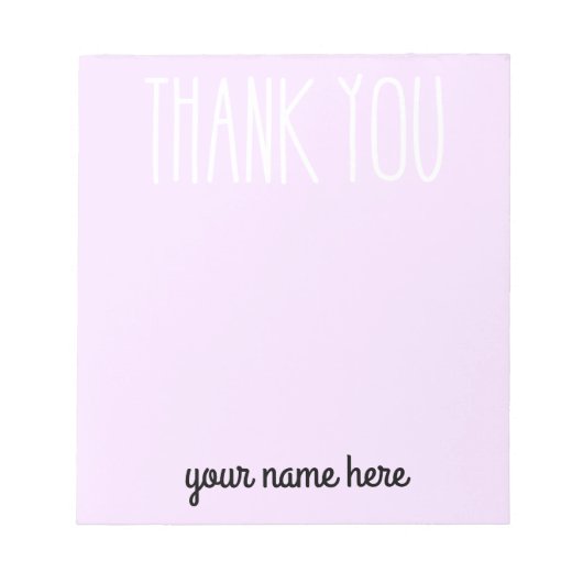 Gepersonaliseerde Kinderen Dank u Notitieblok (Voorkant)