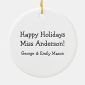 Gepersonaliseerde Kindergarten Teachers Ornament (Achterkant)