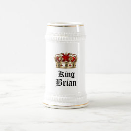 Gepersonaliseerde King Beer Stein Bierpul
