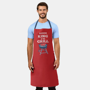Gepersonaliseerde King of the Grill BBQ-Schort Schort