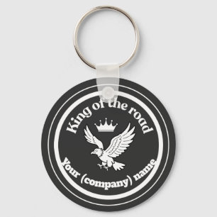 Gepersonaliseerde King of the Road Chauffeur Badge Sleutelhanger