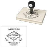 Gepersonaliseerde Kip Bedankt Terugkeeradres Rubberstempel (Gestempeld)