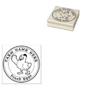 Gepersonaliseerde Kip Legt Eitjes Vers Familie Boe Rubberstempel (Gestempeld)