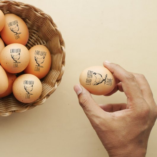 Gepersonaliseerde  Kip Naam Ei Liefde Rubberstempel