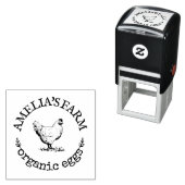 Gepersonaliseerde kippeneieren zelfinktende stempel (In situ)