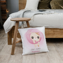 Gepersonaliseerde Kitten Custom Roze Kinderkamer D Kussen