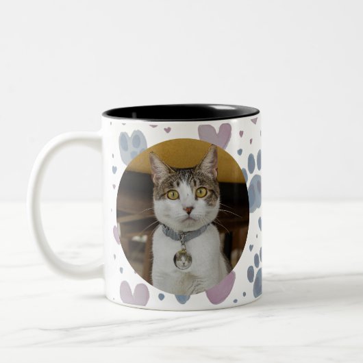 Gepersonaliseerde Kitty Cat Mok (Links)