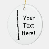 Gepersonaliseerde klarinet keramisch ornament (Links)