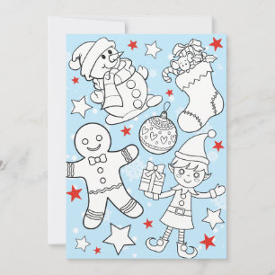 Gepersonaliseerde klaslokaal KLEUR HET leeslogboek Feestdagenkaart