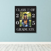 Gepersonaliseerde Klasse van 2025 Afstuderen Foto Canvas Afdruk (Insitu (Houten vloer))