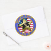 Gepersonaliseerde Klasse van 2025 Afstuderen Ronde Sticker (Envelop)