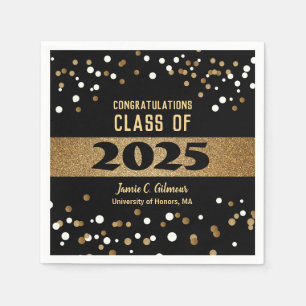 Gepersonaliseerde Klasse van 2025 Graduation Party Servet