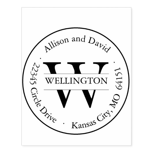 Gepersonaliseerde klassieke adresstempel 	rubberstempel (Afrduk)