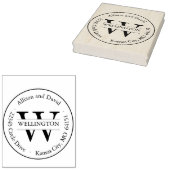 Gepersonaliseerde klassieke adresstempel 	rubberstempel (Gestempeld)