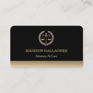 Gepersonaliseerde Klassieke Attorney Goud Rechtvaa Visitekaartje