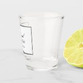 Gepersonaliseerde Klassieke Huwelijk Eenvoudige Bo Shot Glas (Rechts)