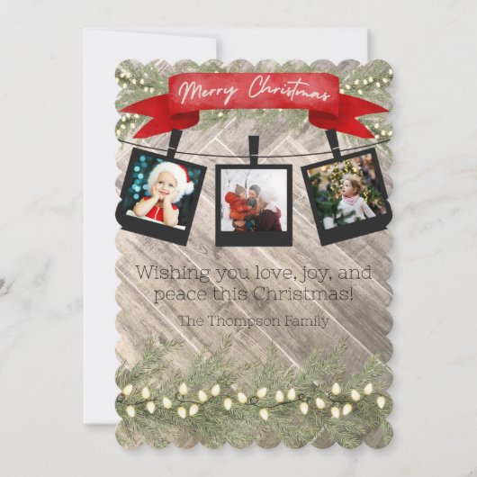 Gepersonaliseerde klassieke kerst Kaart (Voorkant)