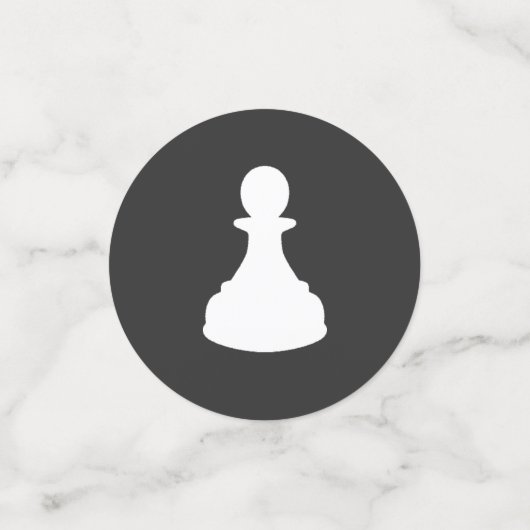 Gepersonaliseerde klassieke schaakstukken King Que Confetti (Kleine voorkant)