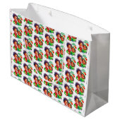 Gepersonaliseerde kleine elfen kerst groot cadeauzakje (Achterkant Gekanteld)