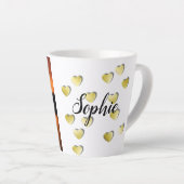 Gepersonaliseerde kleine foto latte Mok (Rechterhoek)