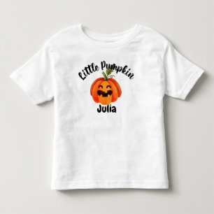 Gepersonaliseerde kleine pomkin Halloween Kinder Shirts