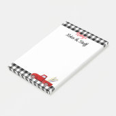 Gepersonaliseerde kleine rode vrachtwagen post-it® notes (Schuin)