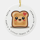 Gepersonaliseerde kleine toast op uw pensioen cade keramisch ornament (Voorkant)