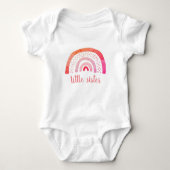 Gepersonaliseerde kleine zuster Boho Rainbow Romper (Voorkant)