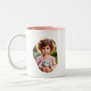 Gepersonaliseerde kleinkind Foto Trots Oma Custom Tweekleurige Koffiemok