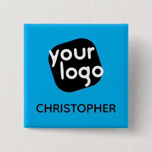 Gepersonaliseerde kleur Modern Voeg werknemersnaam Vierkante Button 5,1 Cm