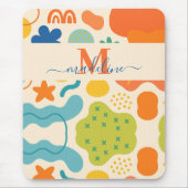 Gepersonaliseerde Kleur Splash Abstracte Muismat (Voorkant)