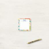Gepersonaliseerde kleur Splash Abstracte Post-it® Notes (Op bureau)
