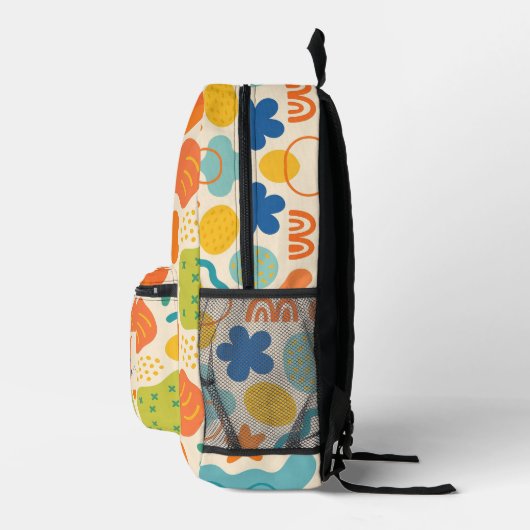 Gepersonaliseerde kleurensplash Abstract Bedrukte Rugzak (Rechts)