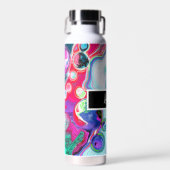 Gepersonaliseerde kleurige zwenken Marble Fluid Ar Waterfles (Voorkant)