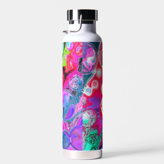 Gepersonaliseerde kleurige zwenken Marble Fluid Ar Waterfles (Rechts)
