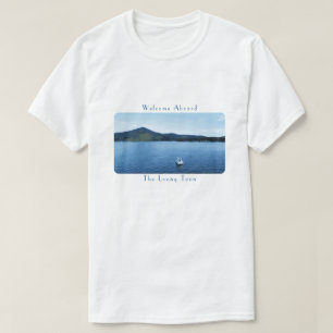 Gepersonaliseerde kleurrijke Boot Kleding Pontoon  T-shirt