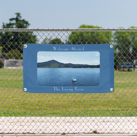 Gepersonaliseerde kleurrijke bootdecoratie ponton spandoek (Insitu)