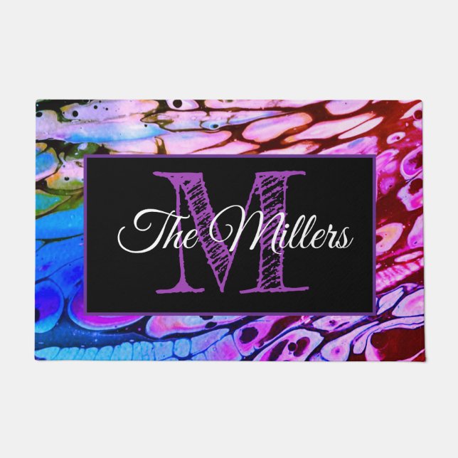 Gepersonaliseerde kleurrijke deurmat (Voorkant)