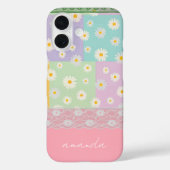 Gepersonaliseerde  kleurrijke girly daisy Roze bla Case-Mate iPhone Case (Achterkant)