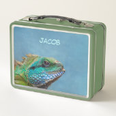 Gepersonaliseerde kleurrijke Iguana Reptiel (Achterkant)