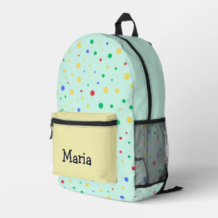 Gepersonaliseerde kleurrijke moderne Girly Rainbo Bedrukte Rugzak