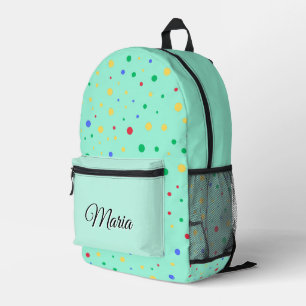 Gepersonaliseerde kleurrijke moderne Girly Rainbo Bedrukte Rugzak