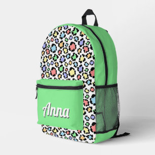 Gepersonaliseerde kleurrijke moderne Girly Rainbo Bedrukte Rugzak