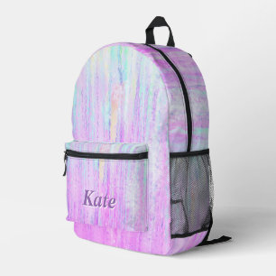 Gepersonaliseerde kleurrijke moderne Girly Rainbo Bedrukte Rugzak