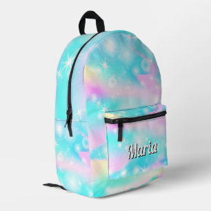 Gepersonaliseerde kleurrijke moderne Girly Rainbo Bedrukte Rugzak