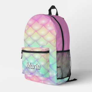 Gepersonaliseerde kleurrijke moderne Girly Rainbo Bedrukte Rugzak