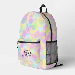 Gepersonaliseerde kleurrijke moderne Girly Rainbo Bedrukte Rugzak